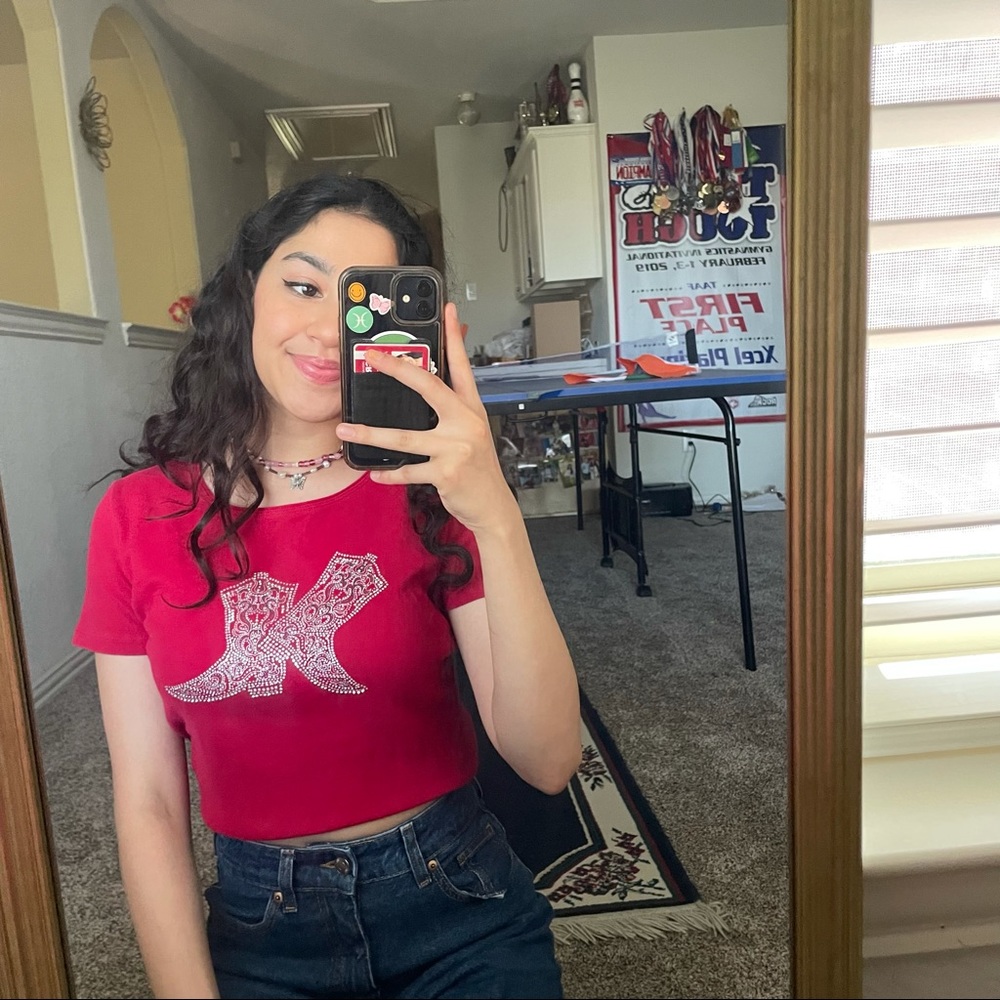 Vintage Cowboy Boots Crop Top!